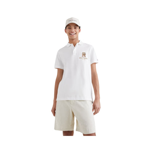 Polo Uomo con logo nuovo Bianco Tommy Hilfiger- Francavilla Moda